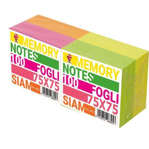 FOGLIETTI ADES. 75X75 4COLORI NEON