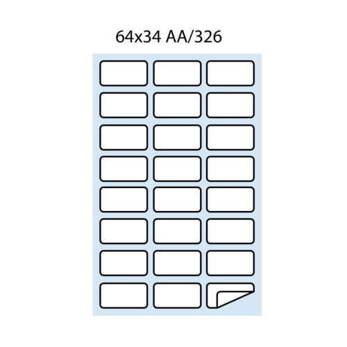 ETICHETTE AUTOADESIVE A4 MM 64x34